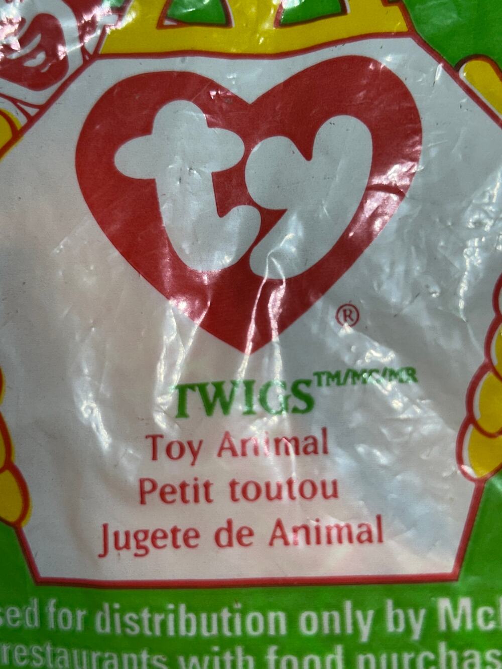 Ty Teenie beanie Baby released 1999 Twigs the giraffe sealed unopened